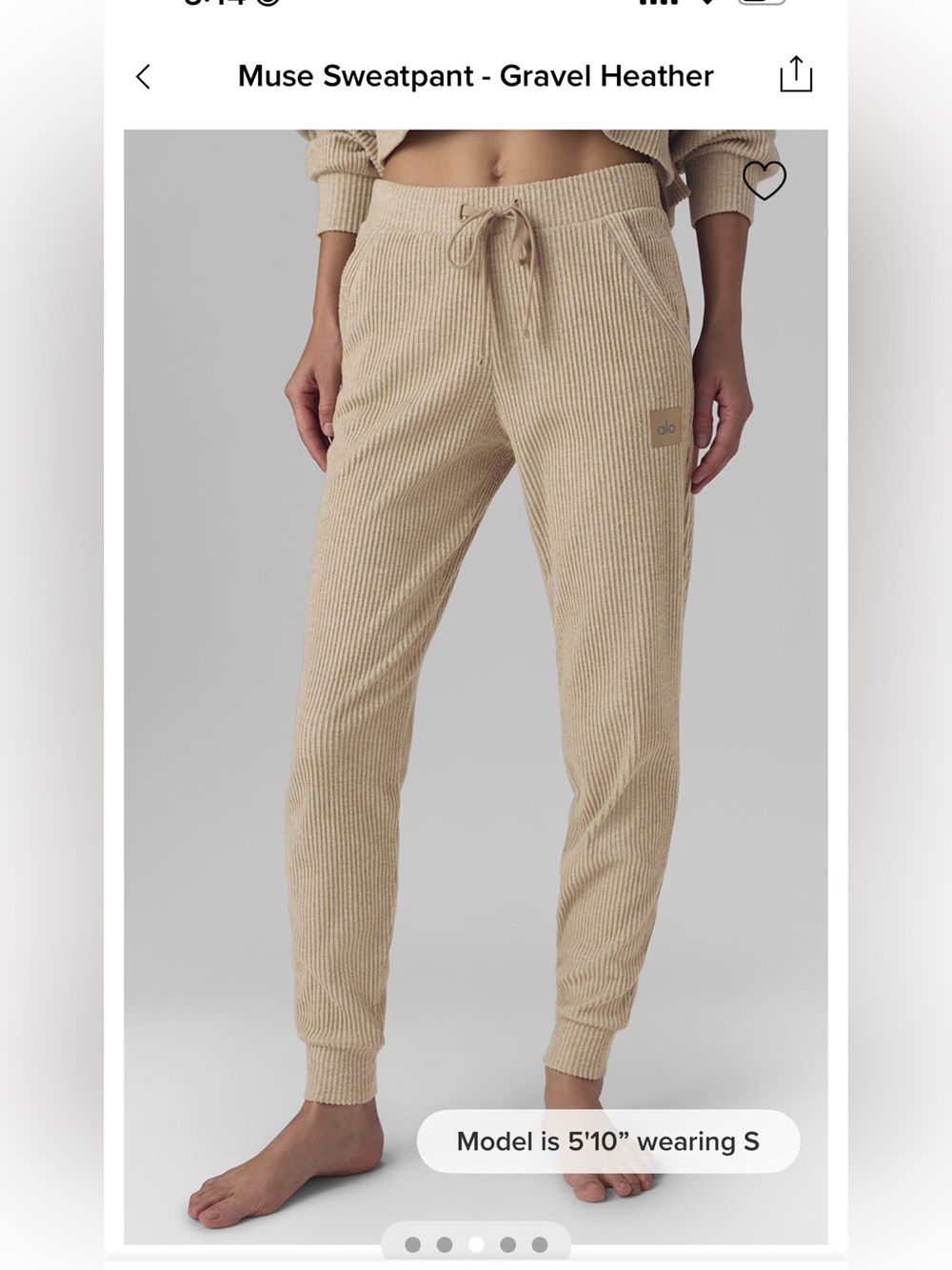 ALO Yoga Muse Sweatpant - Navy & Gravel Heather